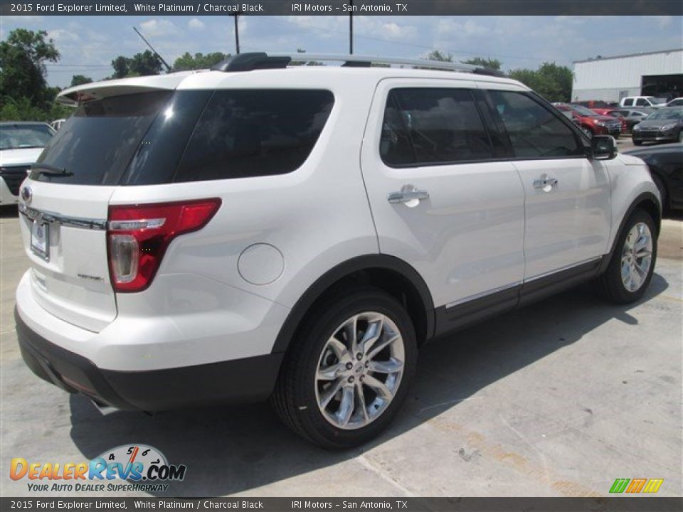 2015 Ford Explorer Limited White Platinum / Charcoal Black Photo #1