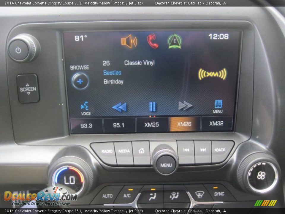 2014 Chevrolet Corvette Stingray Coupe Z51 Velocity Yellow Tintcoat / Jet Black Photo #12