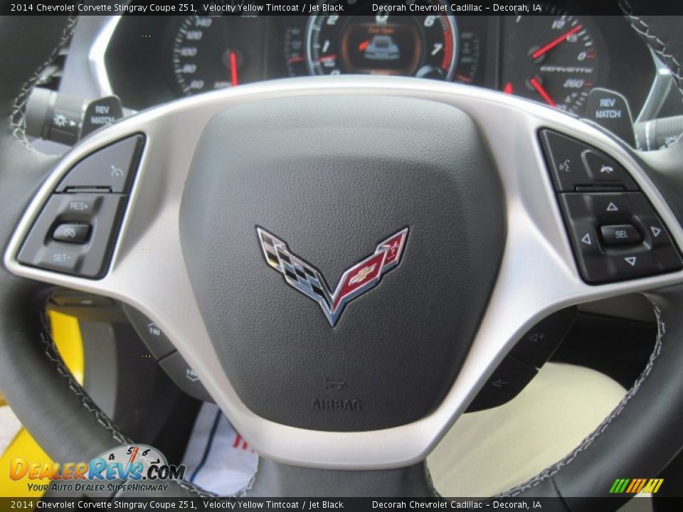 2014 Chevrolet Corvette Stingray Coupe Z51 Velocity Yellow Tintcoat / Jet Black Photo #15