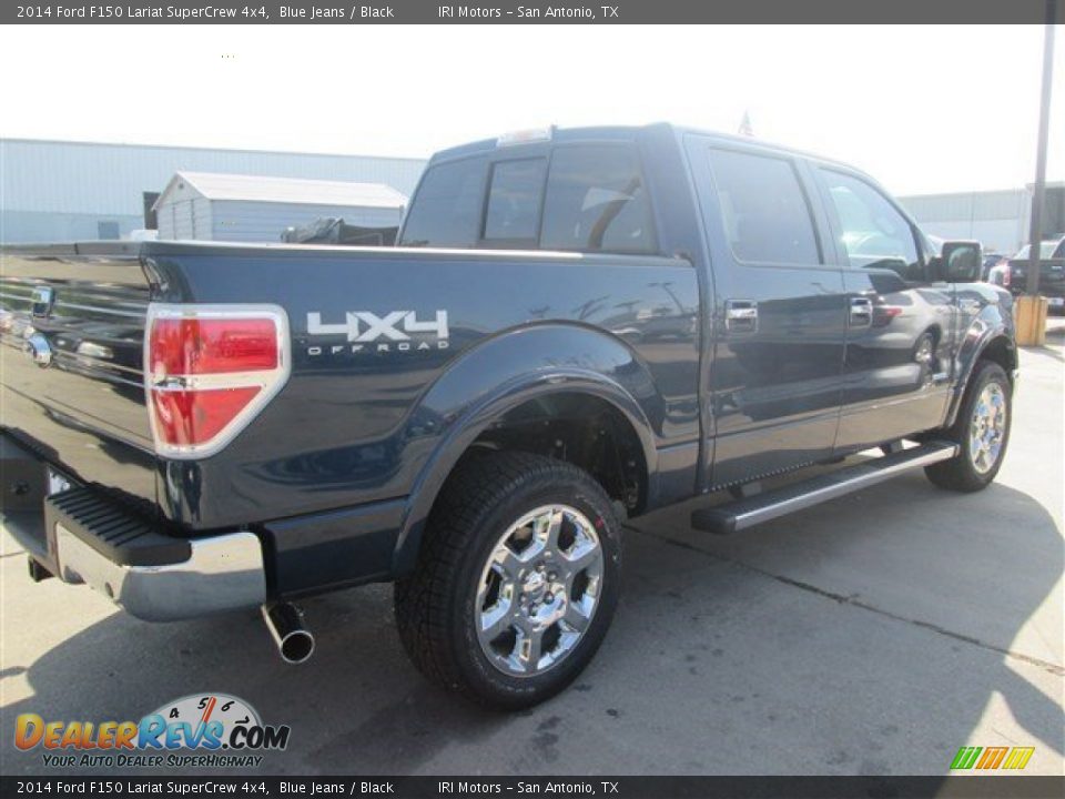 2014 Ford F150 Lariat SuperCrew 4x4 Blue Jeans / Black Photo #1