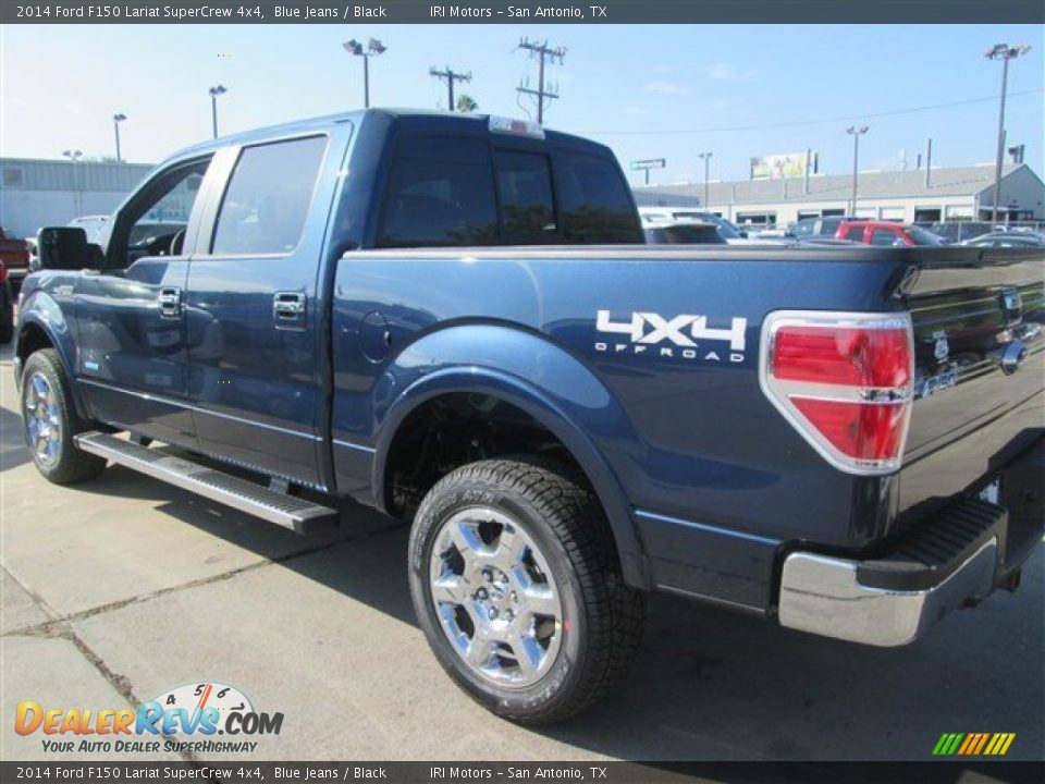 2014 Ford F150 Lariat SuperCrew 4x4 Blue Jeans / Black Photo #2