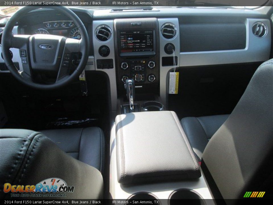 2014 Ford F150 Lariat SuperCrew 4x4 Blue Jeans / Black Photo #7