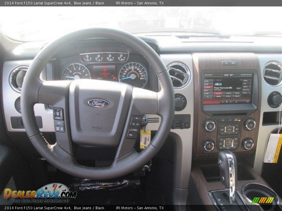 2014 Ford F150 Lariat SuperCrew 4x4 Blue Jeans / Black Photo #8