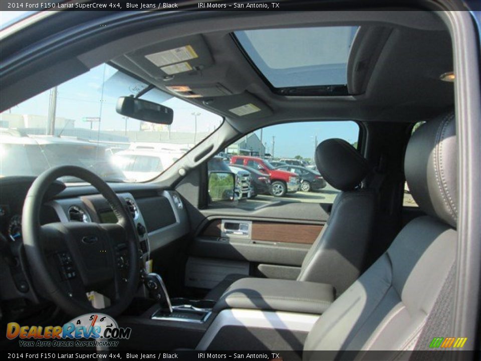 2014 Ford F150 Lariat SuperCrew 4x4 Blue Jeans / Black Photo #9