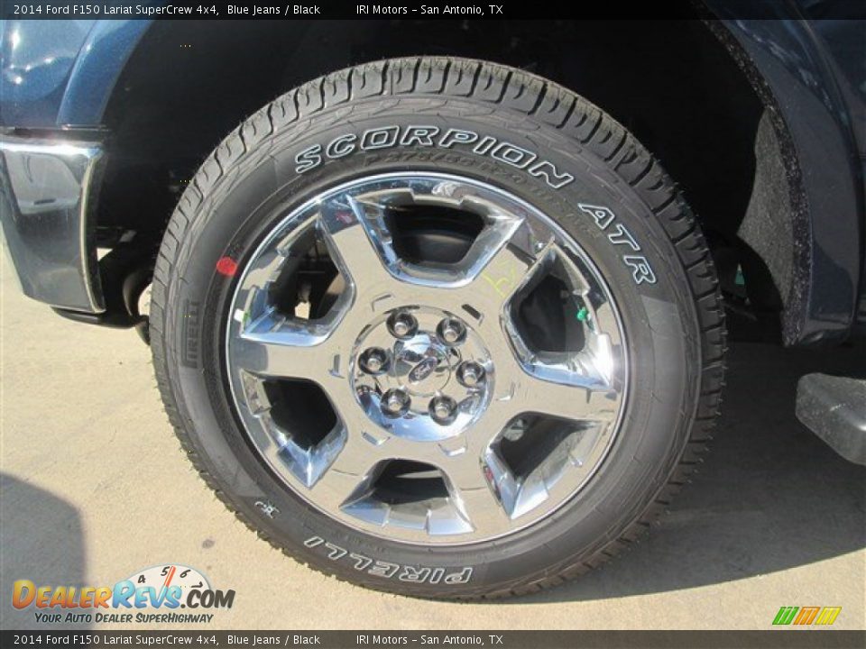2014 Ford F150 Lariat SuperCrew 4x4 Blue Jeans / Black Photo #10
