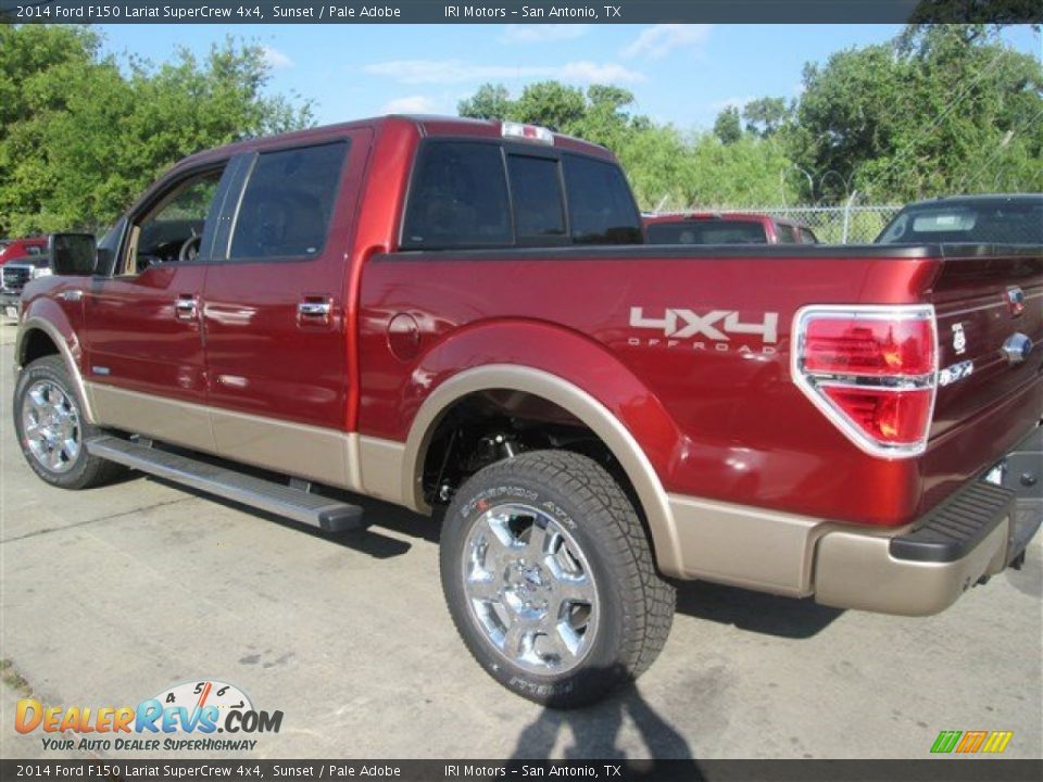 2014 Ford F150 Lariat SuperCrew 4x4 Sunset / Pale Adobe Photo #2