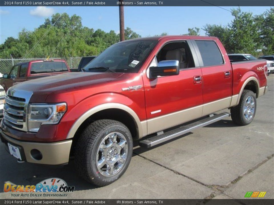 2014 Ford F150 Lariat SuperCrew 4x4 Sunset / Pale Adobe Photo #3