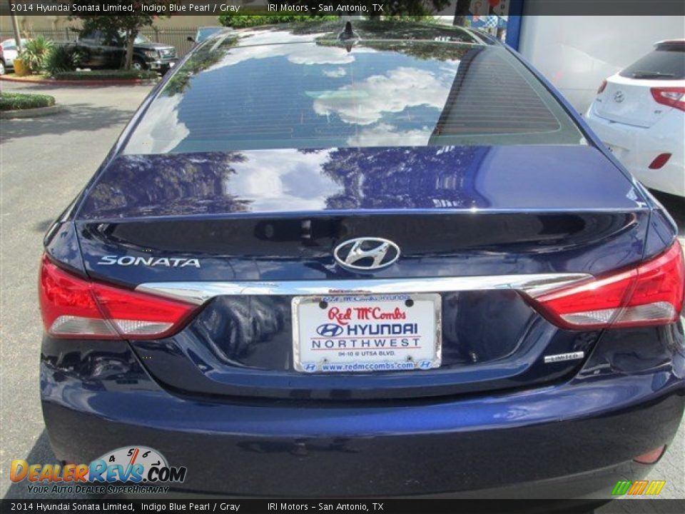 2014 Hyundai Sonata Limited Indigo Blue Pearl / Gray Photo #5