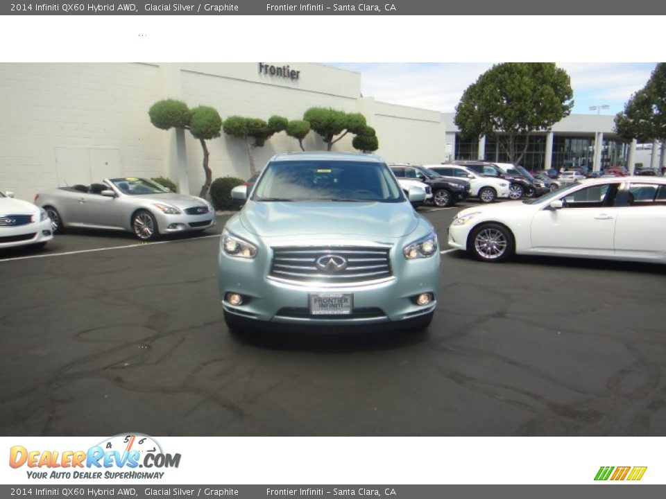 2014 Infiniti QX60 Hybrid AWD Glacial Silver / Graphite Photo #2