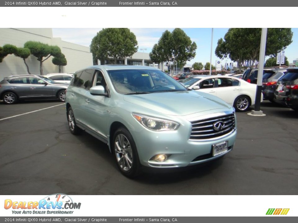 2014 Infiniti QX60 Hybrid AWD Glacial Silver / Graphite Photo #3