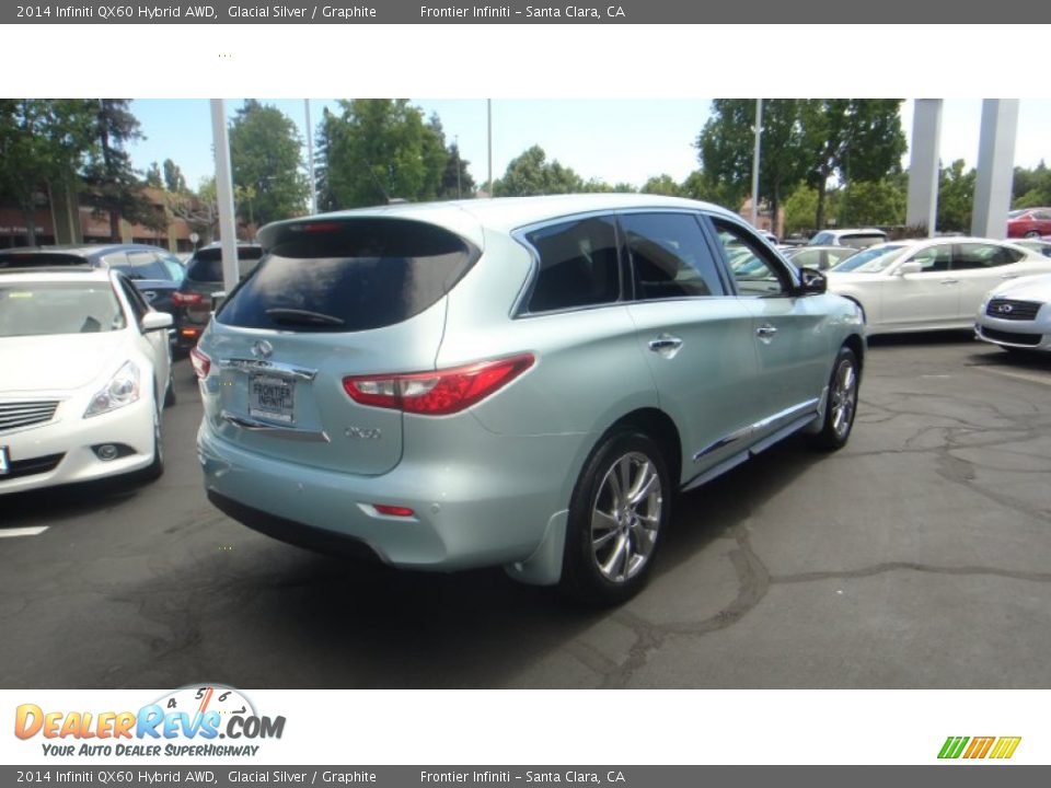 2014 Infiniti QX60 Hybrid AWD Glacial Silver / Graphite Photo #6