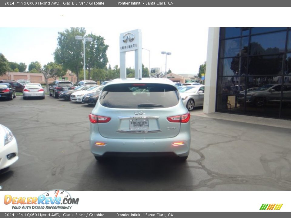 2014 Infiniti QX60 Hybrid AWD Glacial Silver / Graphite Photo #7