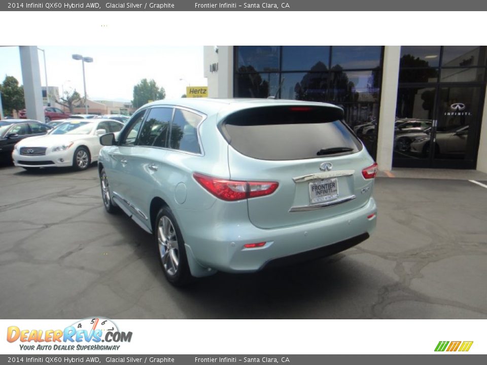 2014 Infiniti QX60 Hybrid AWD Glacial Silver / Graphite Photo #8