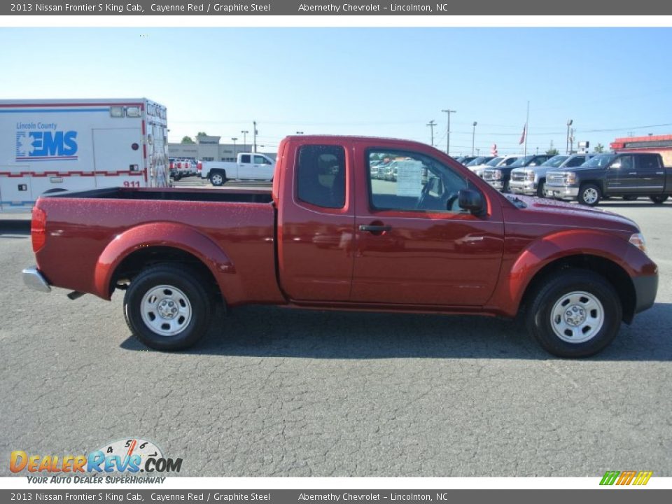 2013 Nissan Frontier S King Cab Cayenne Red / Graphite Steel Photo #6
