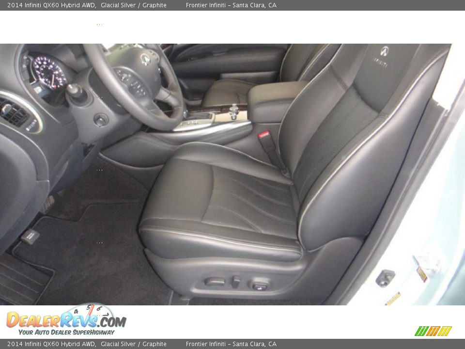2014 Infiniti QX60 Hybrid AWD Glacial Silver / Graphite Photo #33