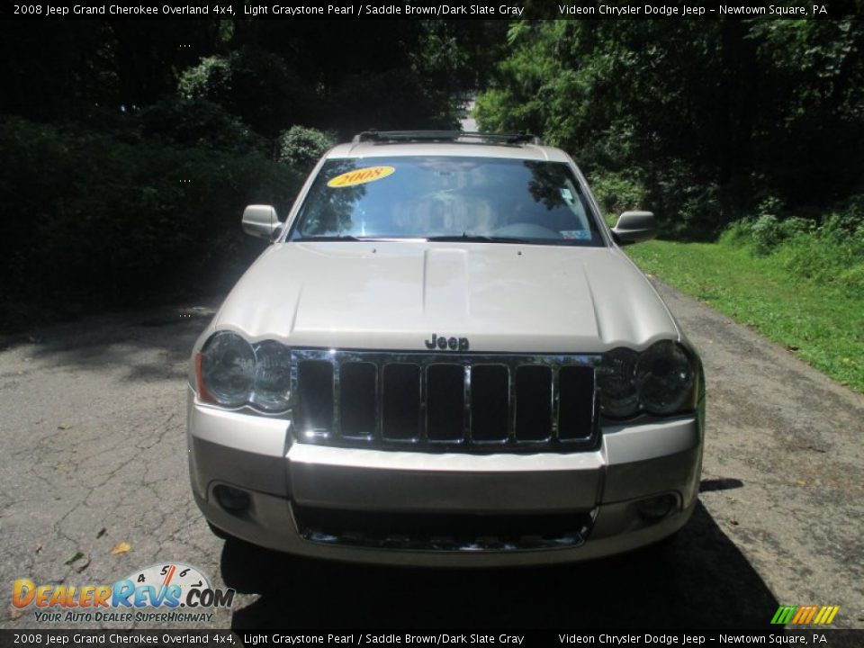 2008 Jeep Grand Cherokee Overland 4x4 Light Graystone Pearl / Saddle Brown/Dark Slate Gray Photo #8