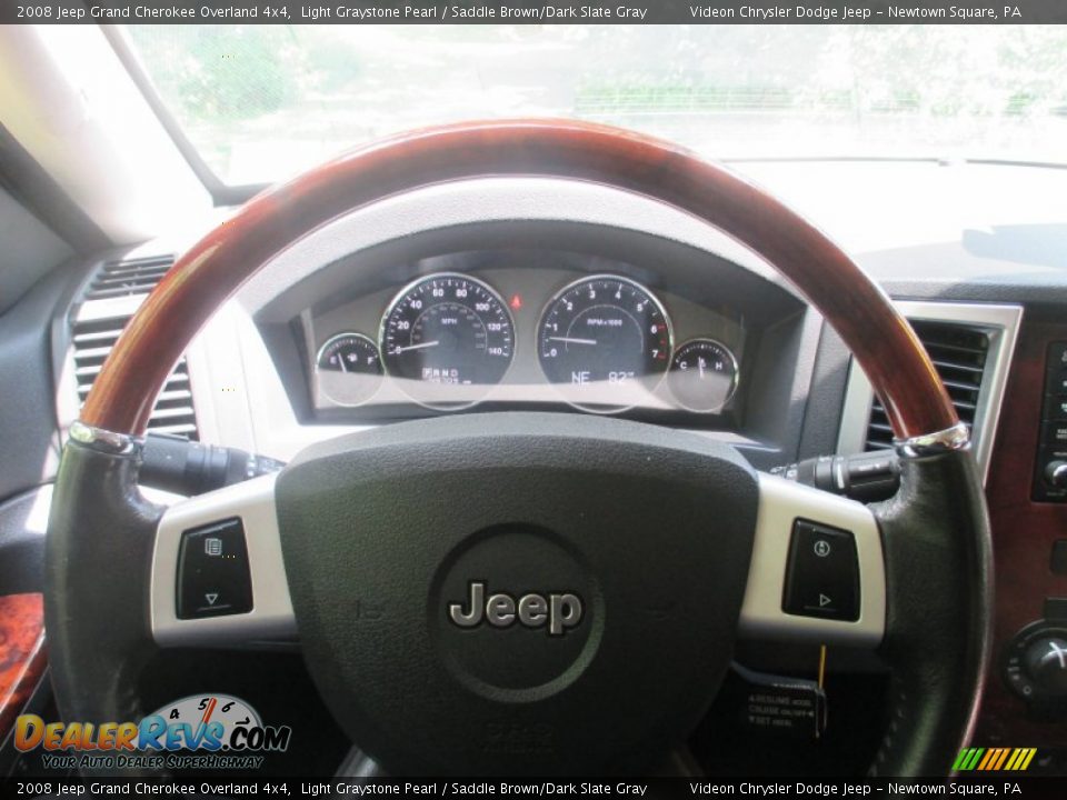 2008 Jeep Grand Cherokee Overland 4x4 Light Graystone Pearl / Saddle Brown/Dark Slate Gray Photo #34