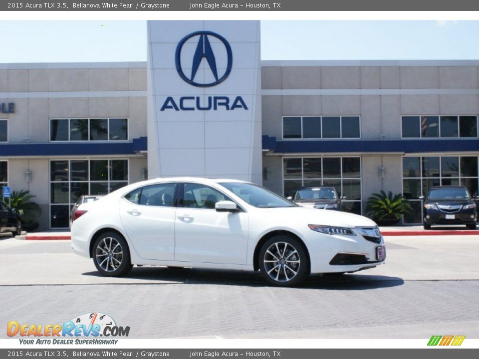 2015 Acura TLX 3.5 Bellanova White Pearl / Graystone Photo #1