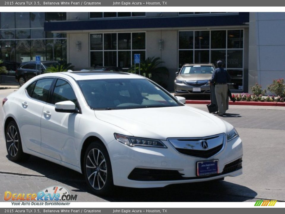 2015 Acura TLX 3.5 Bellanova White Pearl / Graystone Photo #2