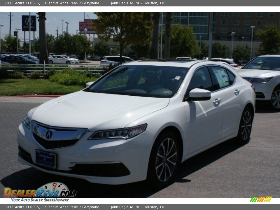 2015 Acura TLX 3.5 Bellanova White Pearl / Graystone Photo #4