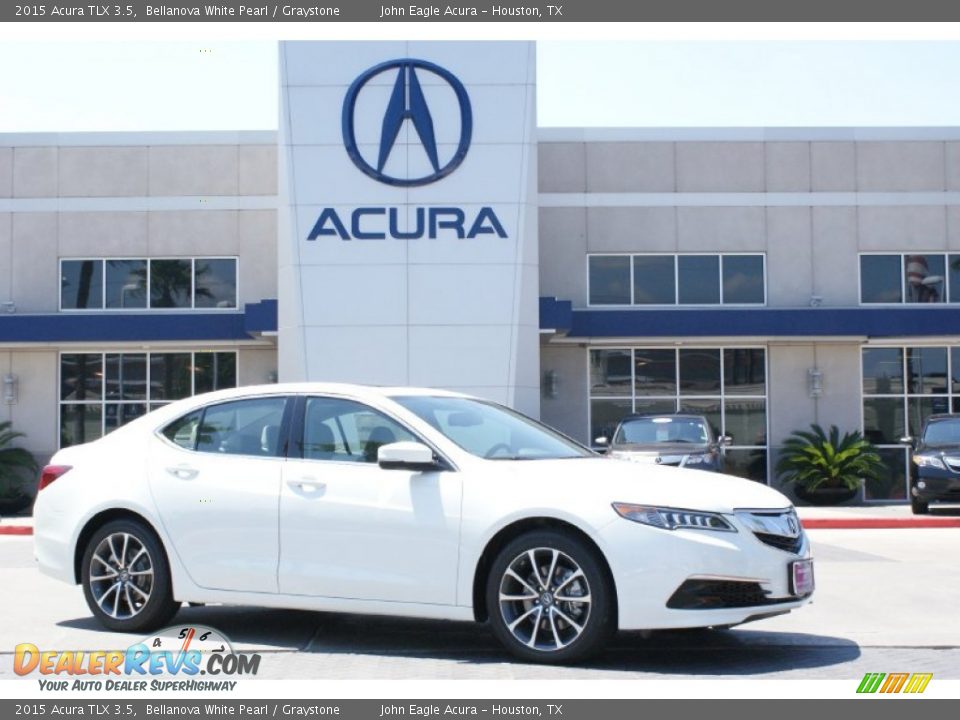 2015 Acura TLX 3.5 Bellanova White Pearl / Graystone Photo #10