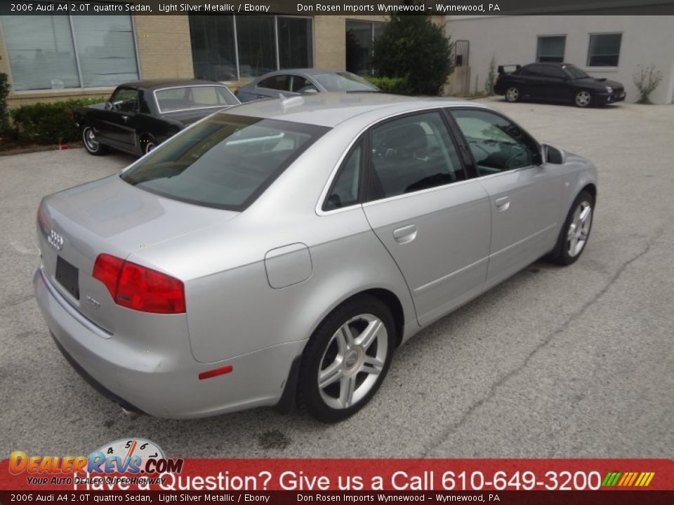2006 Audi A4 2.0T quattro Sedan Light Silver Metallic / Ebony Photo #3