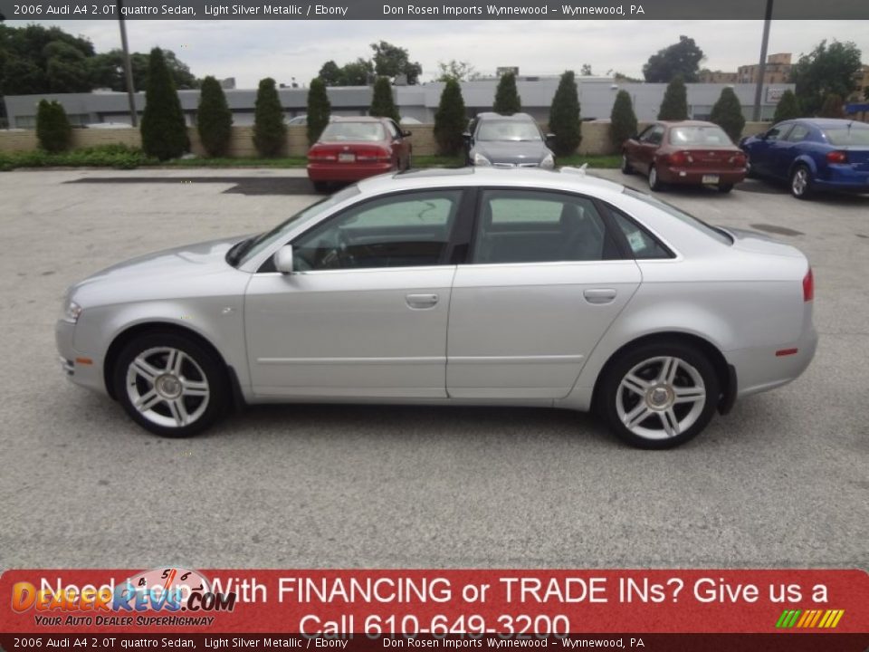 2006 Audi A4 2.0T quattro Sedan Light Silver Metallic / Ebony Photo #8