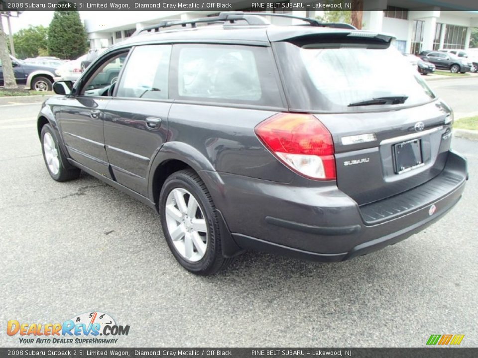 2008 Subaru Outback 2.5i Limited Wagon Diamond Gray Metallic / Off Black Photo #7