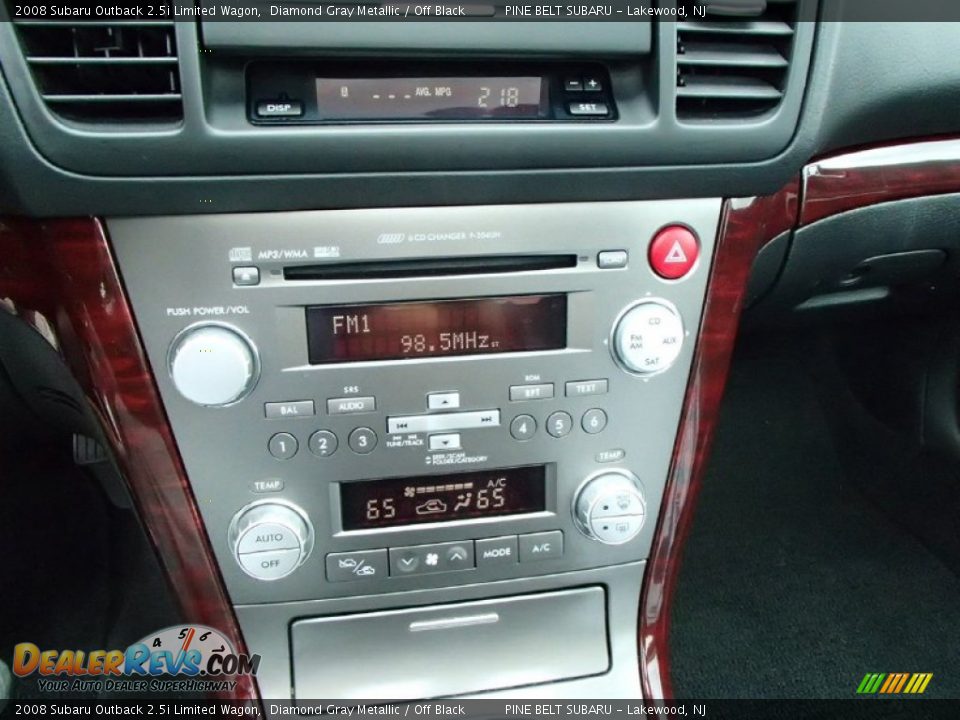 2008 Subaru Outback 2.5i Limited Wagon Diamond Gray Metallic / Off Black Photo #17