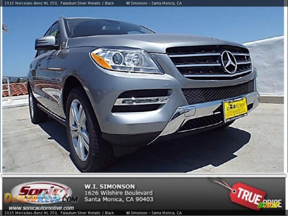 2015 Mercedes-Benz ML 350 Paladium Silver Metallic / Black Photo #1