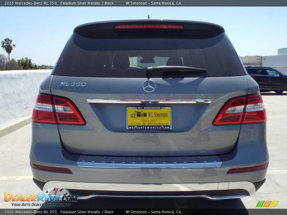 2015 Mercedes-Benz ML 350 Paladium Silver Metallic / Black Photo #5