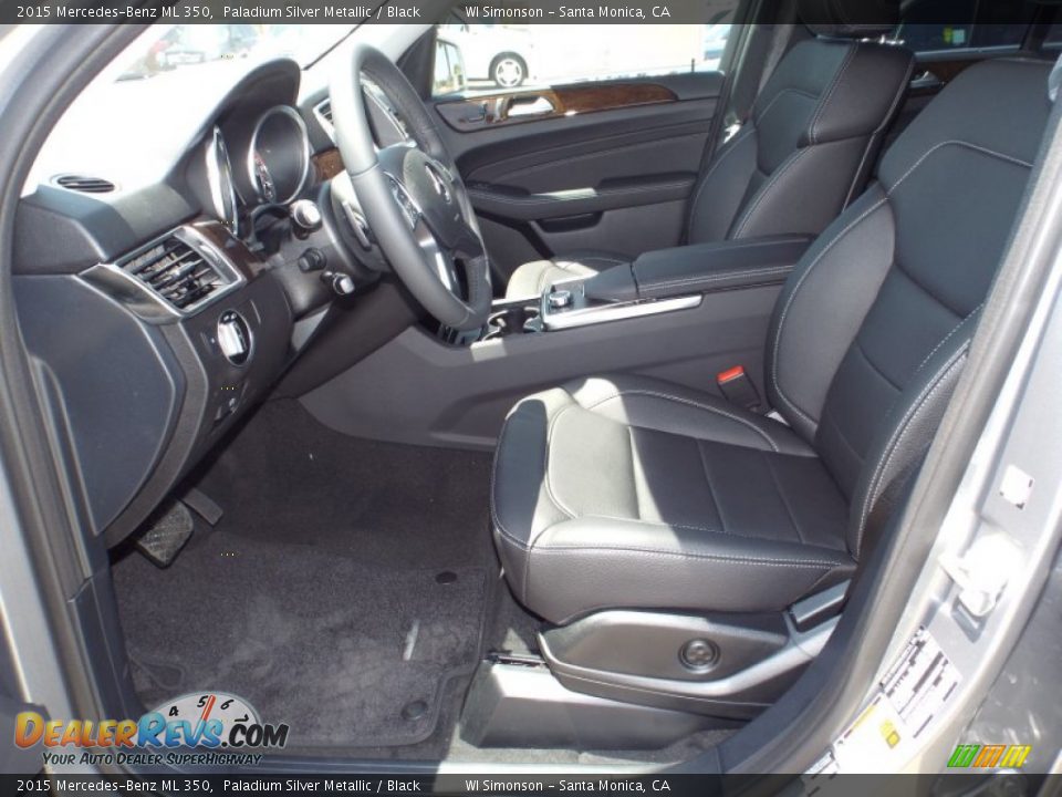 2015 Mercedes-Benz ML 350 Paladium Silver Metallic / Black Photo #7
