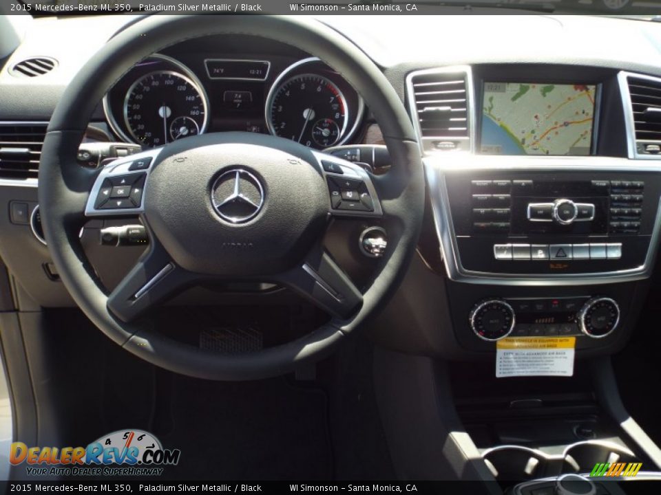 2015 Mercedes-Benz ML 350 Paladium Silver Metallic / Black Photo #9