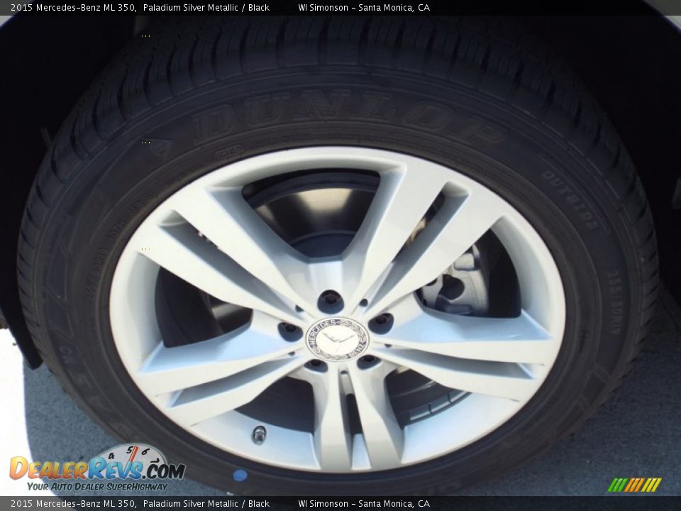 2015 Mercedes-Benz ML 350 Paladium Silver Metallic / Black Photo #10