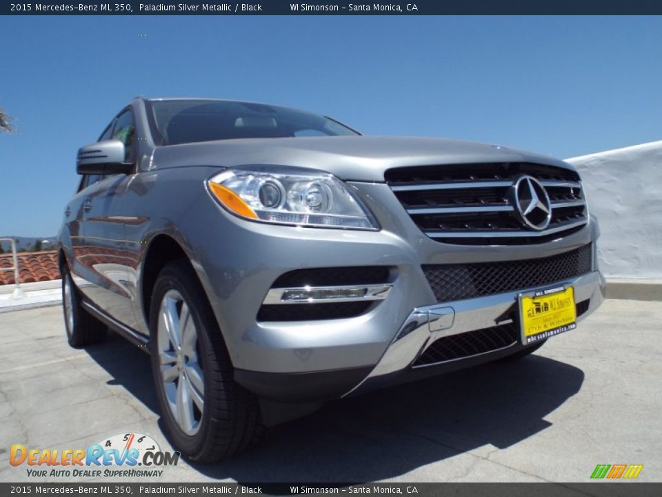 2015 Mercedes-Benz ML 350 Paladium Silver Metallic / Black Photo #11