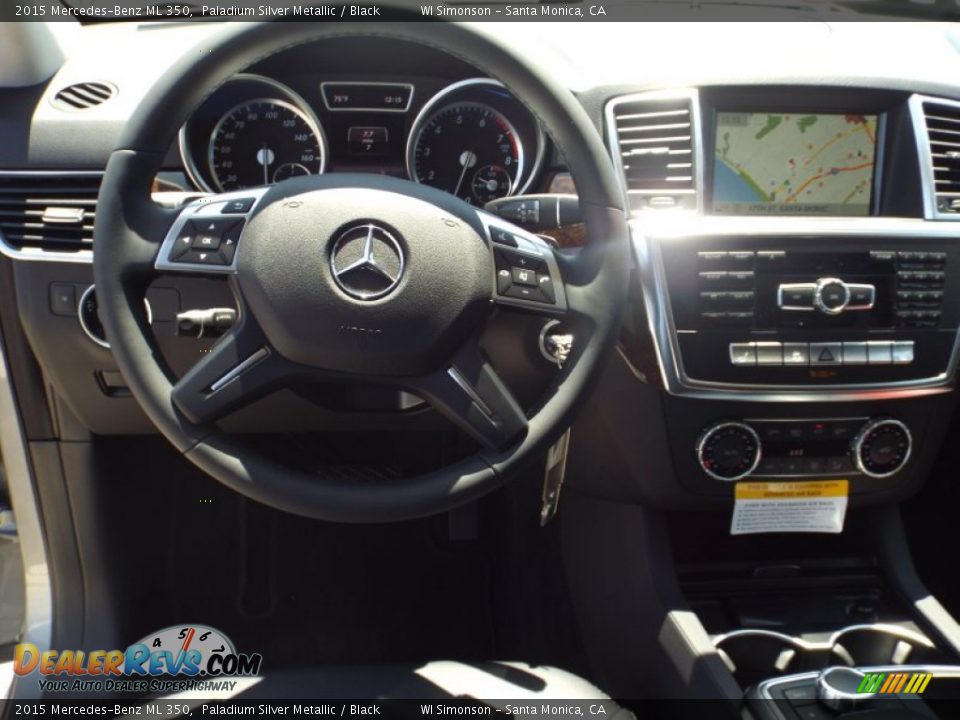 2015 Mercedes-Benz ML 350 Paladium Silver Metallic / Black Photo #8