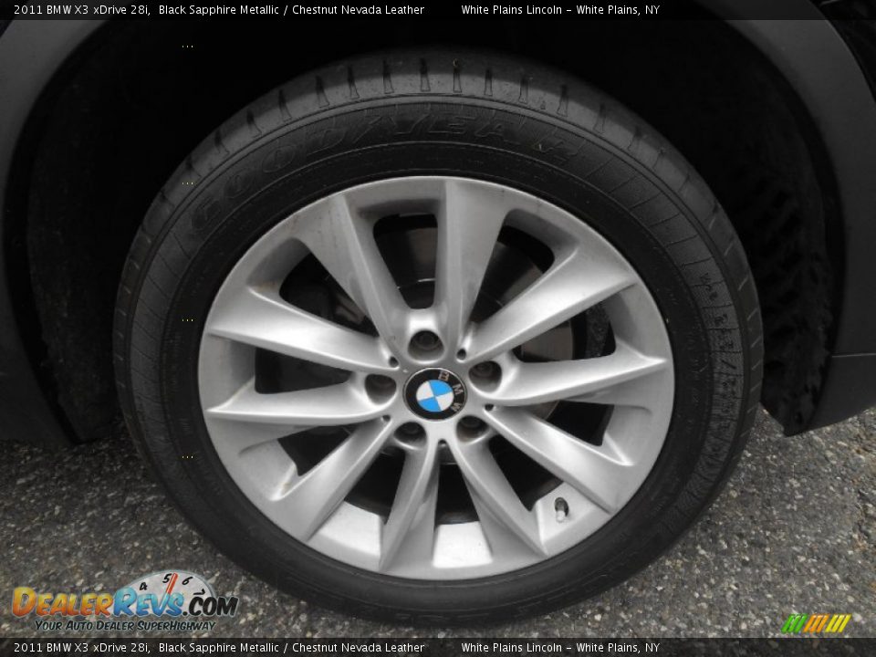 2011 BMW X3 xDrive 28i Black Sapphire Metallic / Chestnut Nevada Leather Photo #3