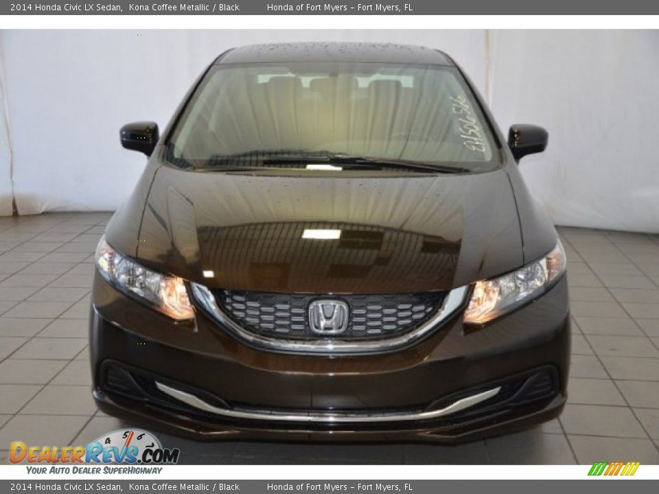2014 Honda Civic LX Sedan Kona Coffee Metallic / Black Photo #2