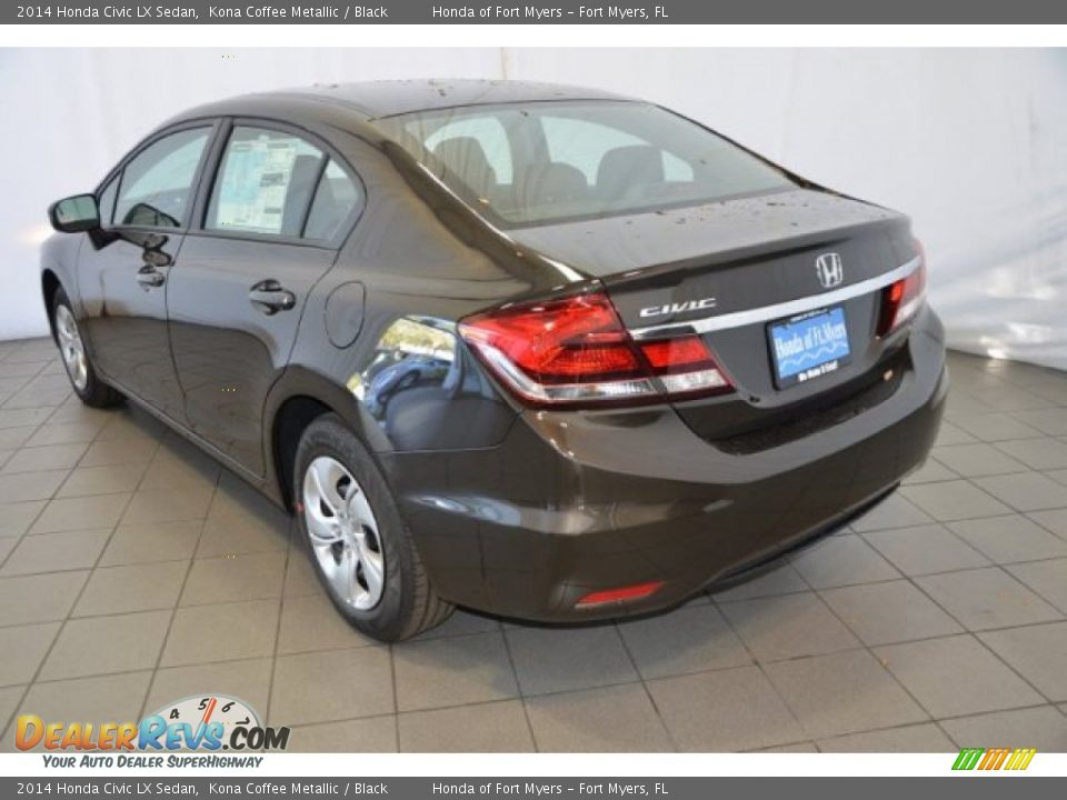 2014 Honda Civic LX Sedan Kona Coffee Metallic / Black Photo #4