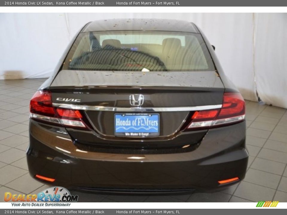 2014 Honda Civic LX Sedan Kona Coffee Metallic / Black Photo #5