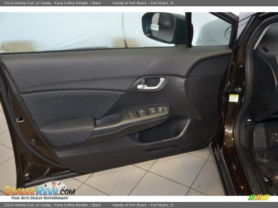 2014 Honda Civic LX Sedan Kona Coffee Metallic / Black Photo #7