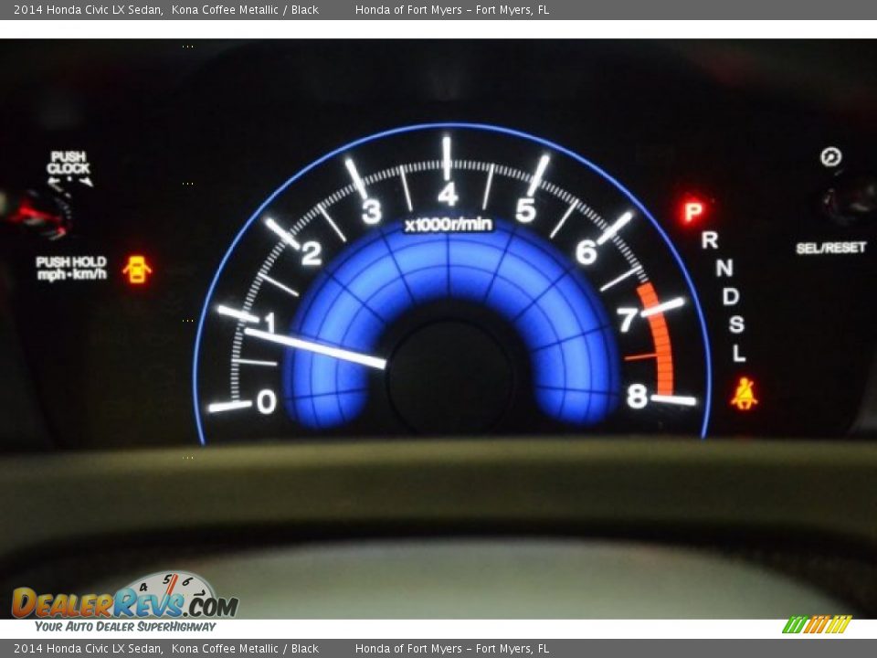 2014 Honda Civic LX Sedan Kona Coffee Metallic / Black Photo #11