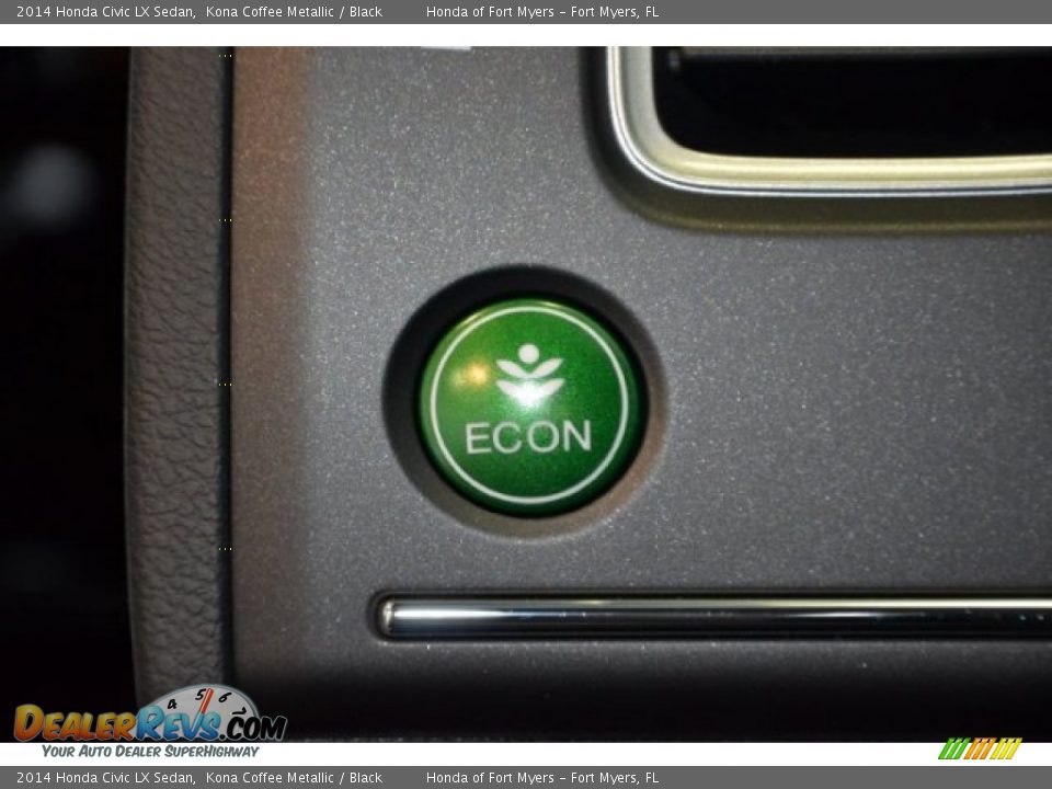 2014 Honda Civic LX Sedan Kona Coffee Metallic / Black Photo #12