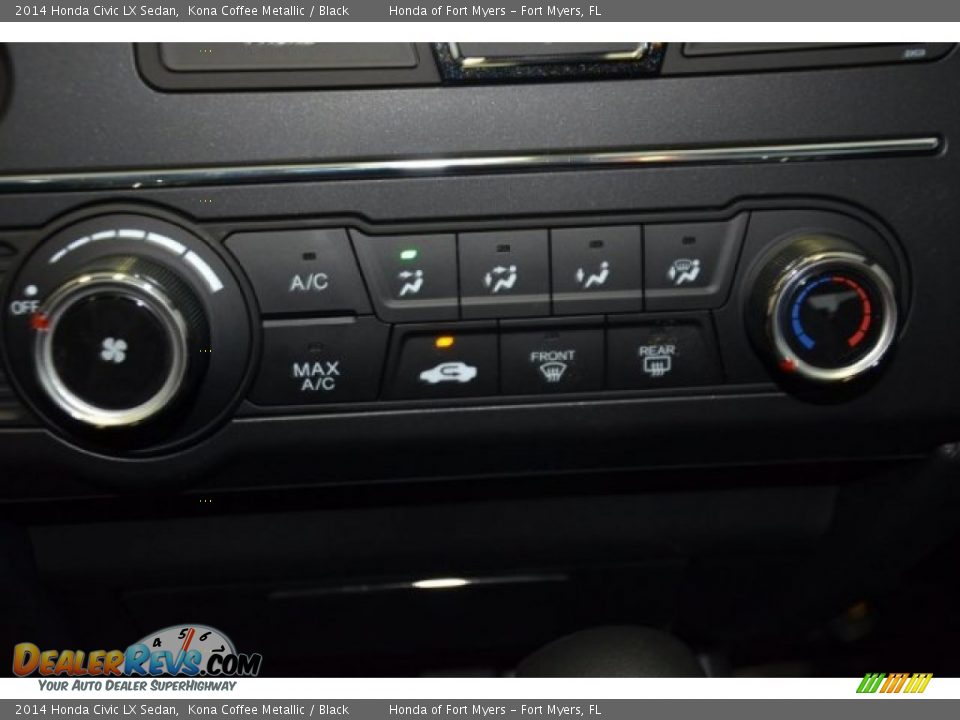 2014 Honda Civic LX Sedan Kona Coffee Metallic / Black Photo #15