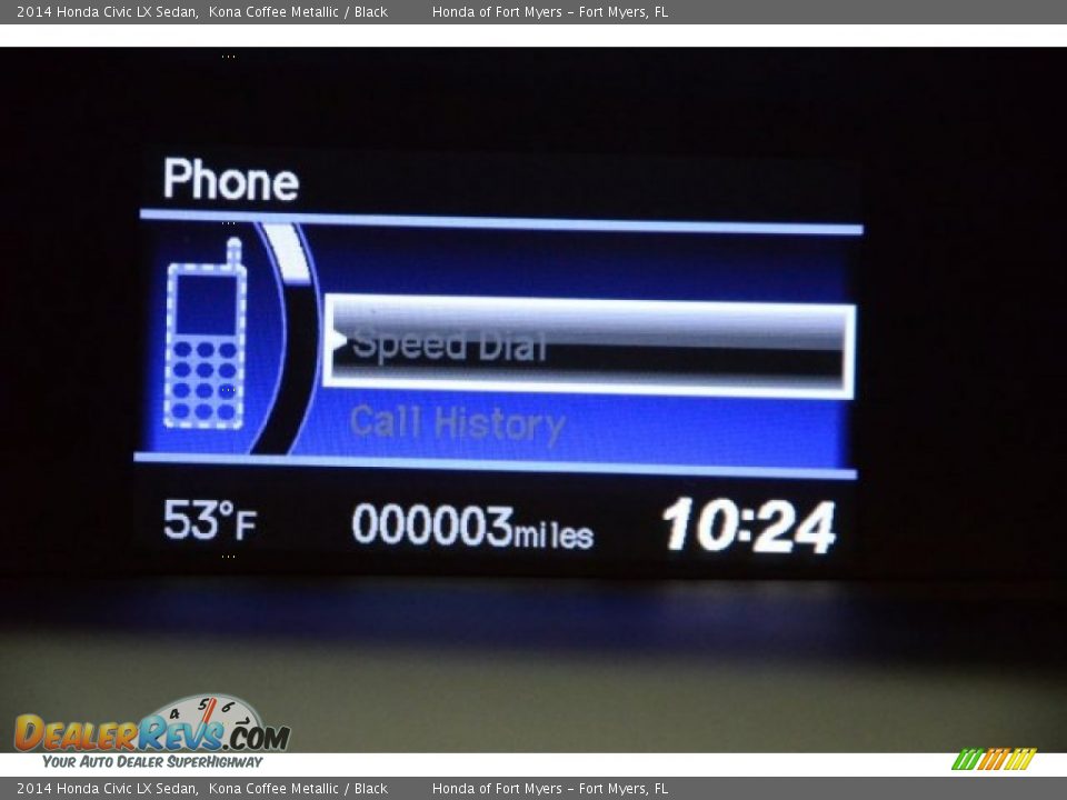 2014 Honda Civic LX Sedan Kona Coffee Metallic / Black Photo #16