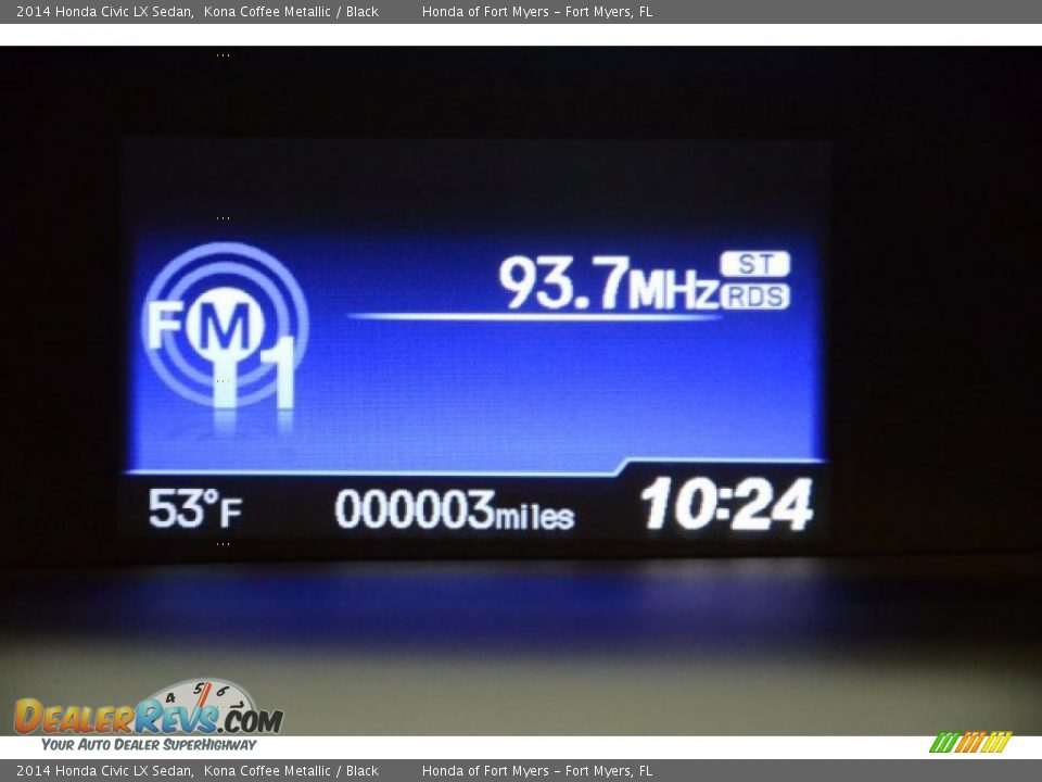 2014 Honda Civic LX Sedan Kona Coffee Metallic / Black Photo #17