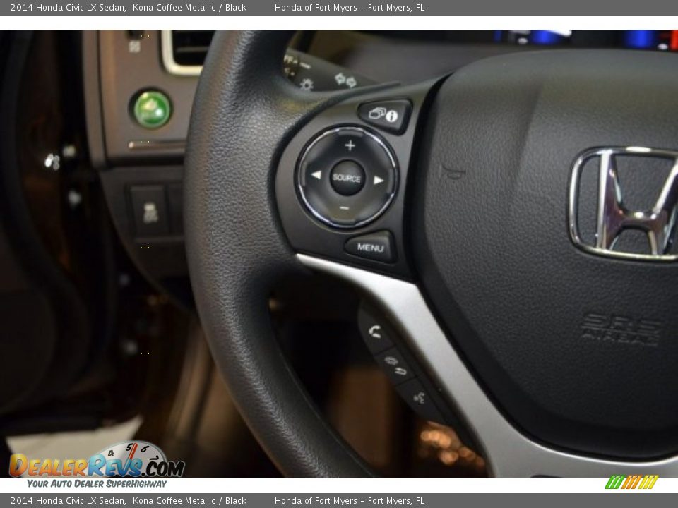 2014 Honda Civic LX Sedan Kona Coffee Metallic / Black Photo #20
