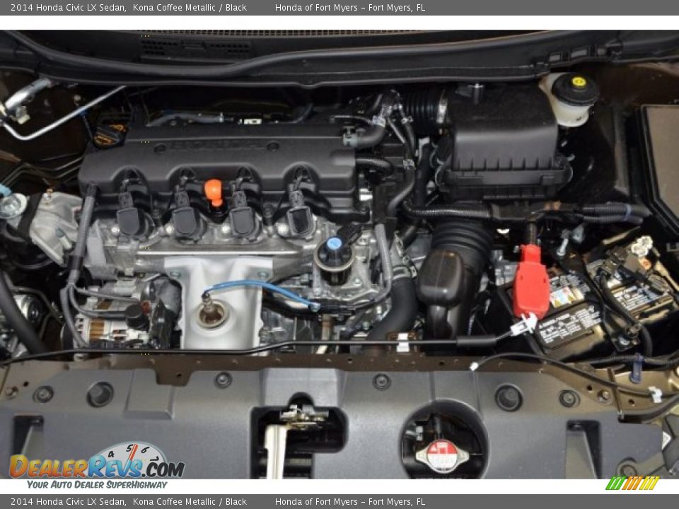 2014 Honda Civic LX Sedan Kona Coffee Metallic / Black Photo #26