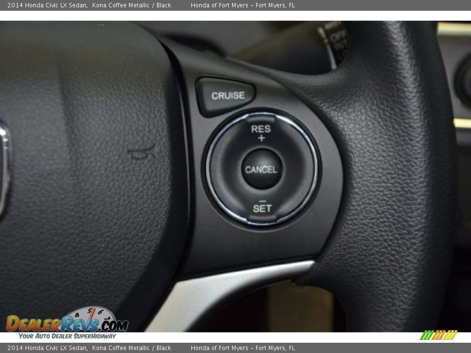 2014 Honda Civic LX Sedan Kona Coffee Metallic / Black Photo #21