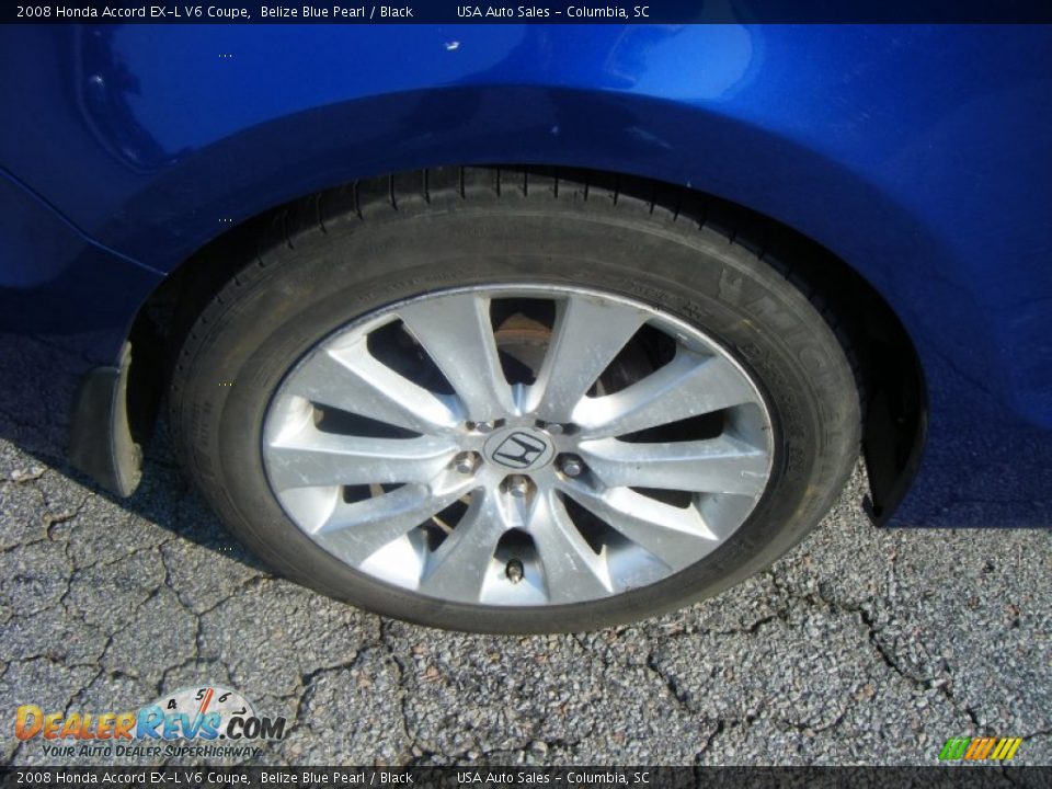 2008 Honda Accord EX-L V6 Coupe Belize Blue Pearl / Black Photo #6
